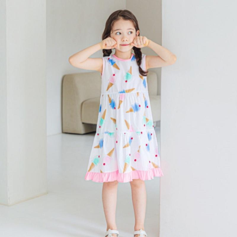 Lilyputty Color Cone Dress  White 