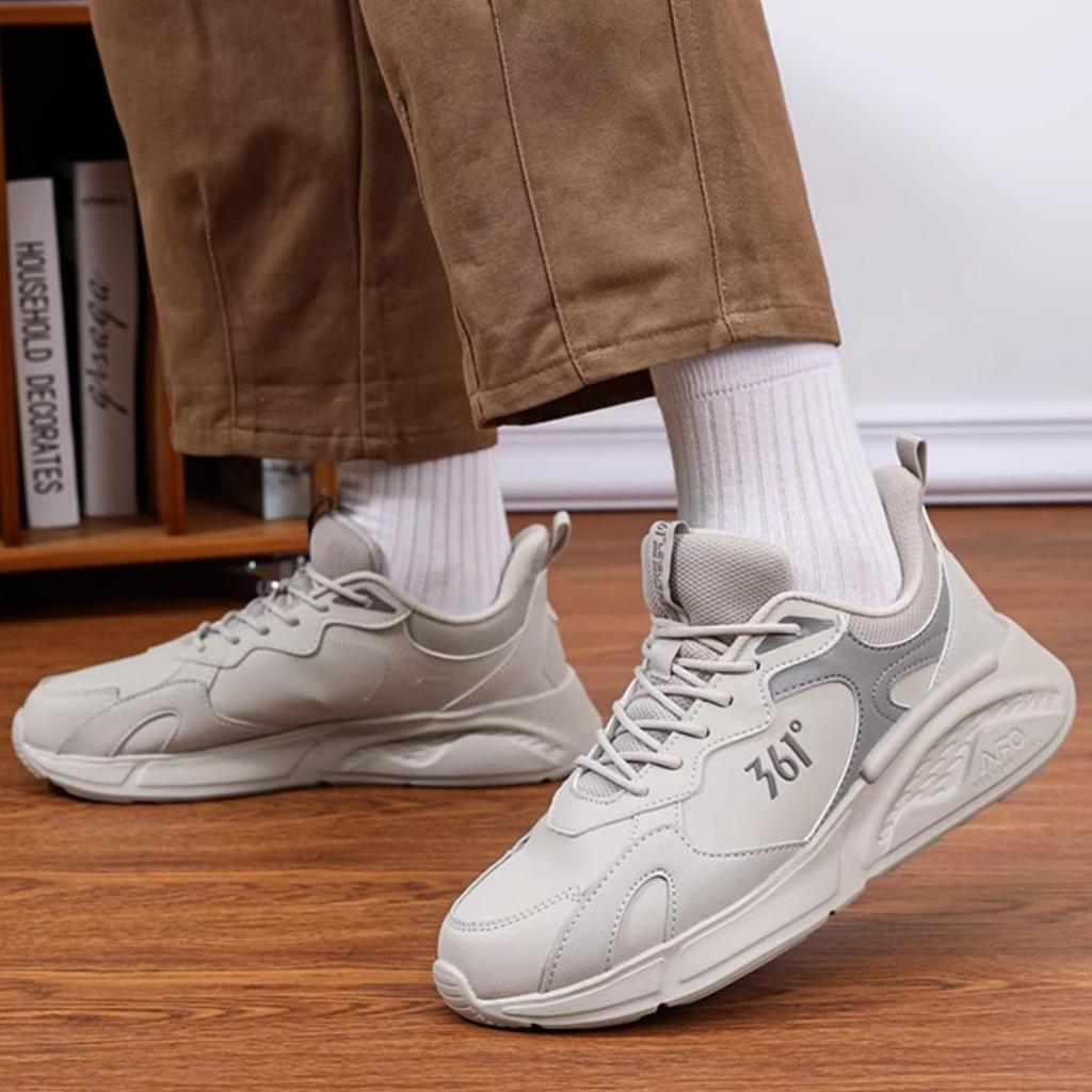 361 Slip Resistant Abrasion Resistant Low top Casual Running Shoes Men's Gray 672446728-3