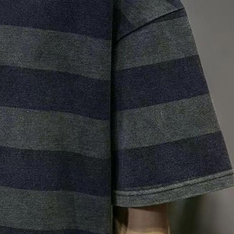 2024 Nové Letní Pánské Tričko s Krátkým Rukávem a Kulatým Výstřihem v Korejském Stylu, Mládežnický Trend, Módní, Ležérní, Bavlněné, Volné, Velká Velikost