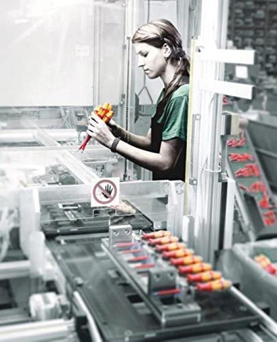 WERA Isolerat Skruvmejselset med Stjärn- och Spårhuvuden Inkluderar Isolerade Blad för 1000V Drift 6-delars Skruvmejslar, Ställ, (Produktkod