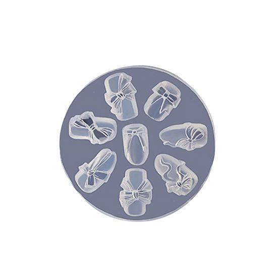 

Форма для ногтей с бантом, многоразовая силиконовая пластина для маникюра «сделай сам», 3D маникюрные бантики 4