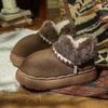 2025 New Winter Warm Platform Shoes Woman Indoor Fluffy Slippers Soft Faux Fur Anti-slip Thick Sole Female Home Floor Snow Boots