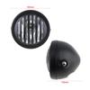 Black Metal Retro Headlight Round Motorcycle Grill Halogen Headlight Motorbike
