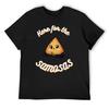 Here for the Samosas T-Shirt Summer 2025 Plain Graphic T Shirts Cotton Man T-shirts T Shirt for Men
