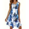 Vestido sin mangas de temperamento europeo y americano, casual y elegante, primavera y verano, bohemio, estampado 3D