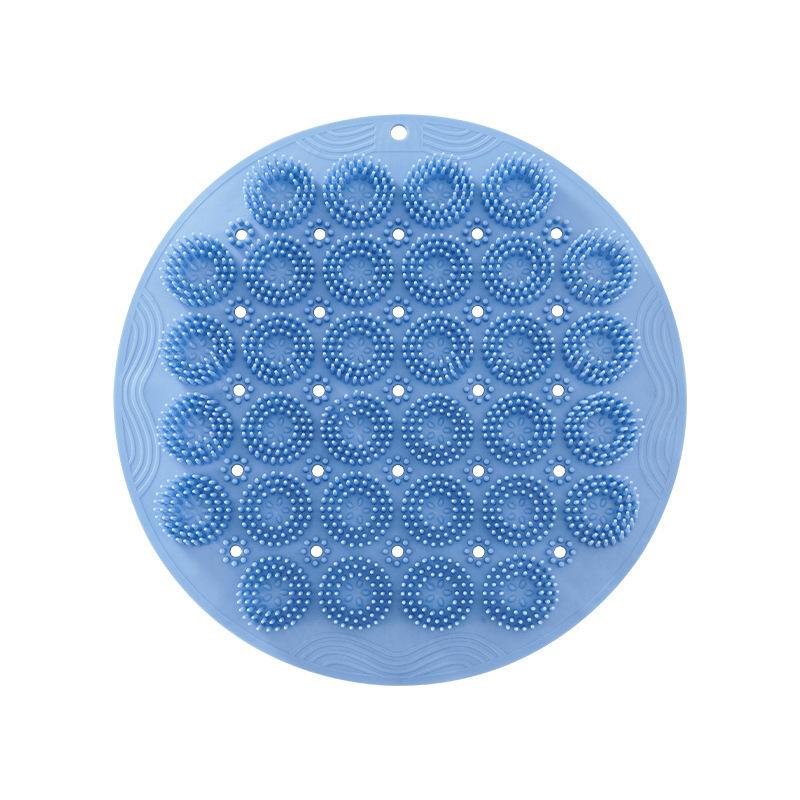 Silicone Exfoliating Shower Massage Non-slip Bath Scrub Pad Foot Wash Brush Bathroom Tool Mat Rub Back Sucker Pad Skin Cleaning