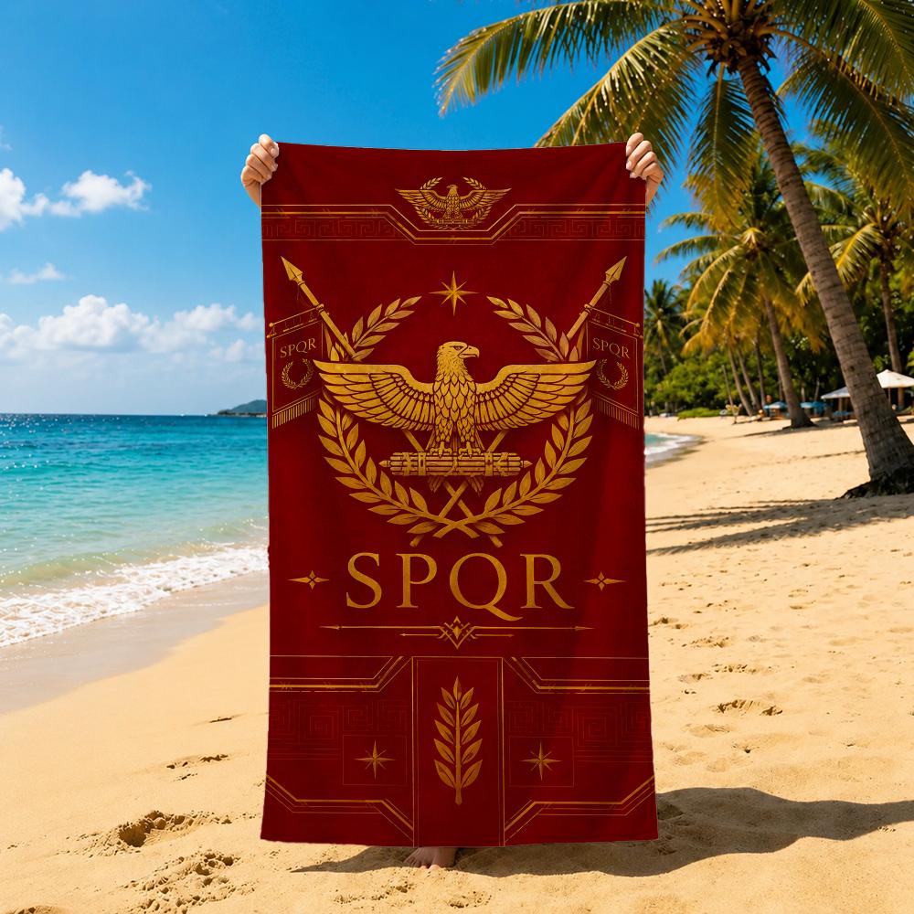 Gold Imperial Eagle Rome Towel Towel Soft Pool Gift For Travel Gym Shower Cool Camping Quick Dry Sports Large Beach Towel