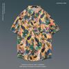 Japanese Hong Kong-Style Floral Hawaiian Shirt - Unisex Summer Short-Sleeve Retro Beachwear