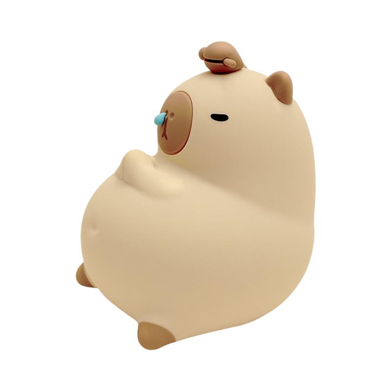 

Милый мультяшный капибара, силиконовый ночник, USB перезаряжаемый светильник с таймером затемнения, ночник для сна для декора детской комнаты