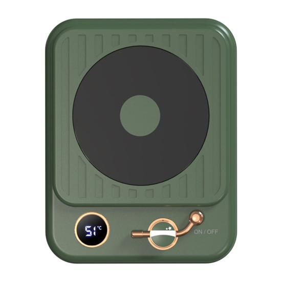 

Подогреватель для чашки электрический, подогреватель для кофейной чашки, цифровой дисплей, интеллектуальный контроль температуры, автоматическое отключение, подогреватель для кружки B зелёный