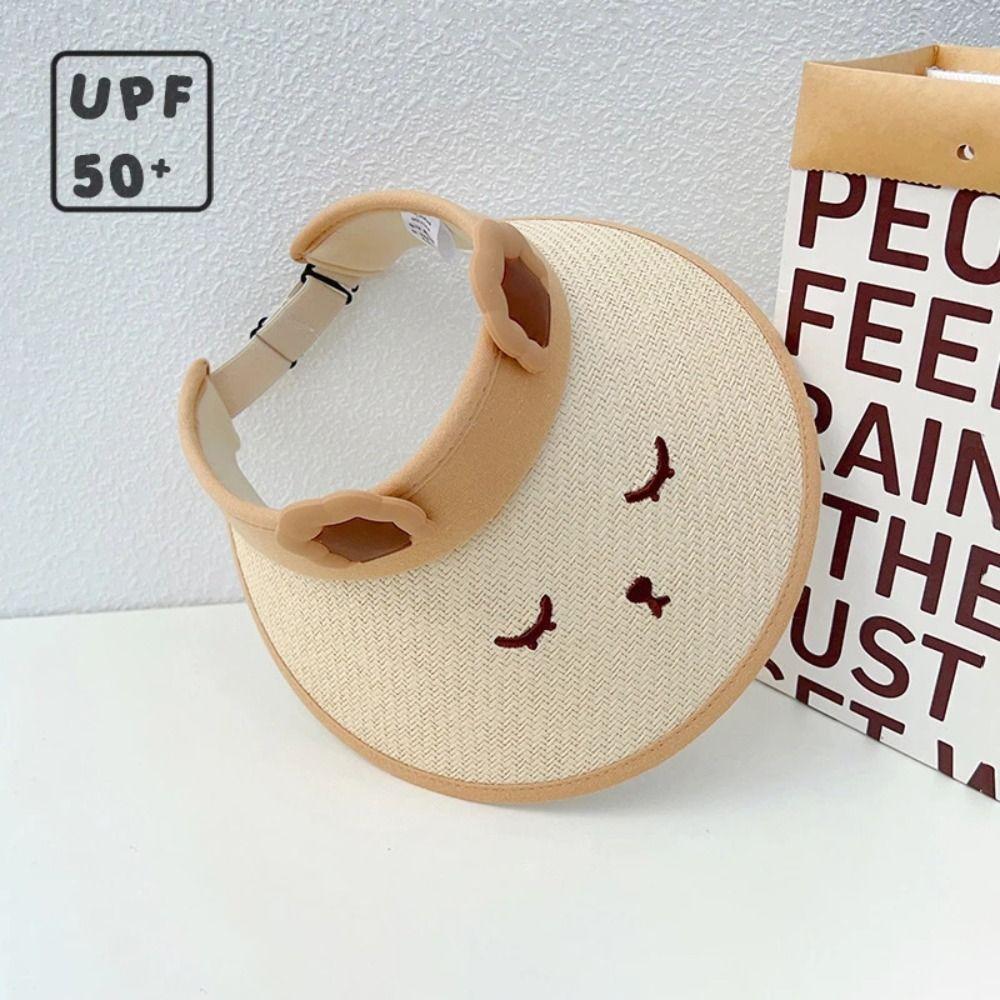 Long Brim Cartoon Sunshade Hat Sun Hat Children's Visor Hat Lovely Children Straw Sun Hat Boy