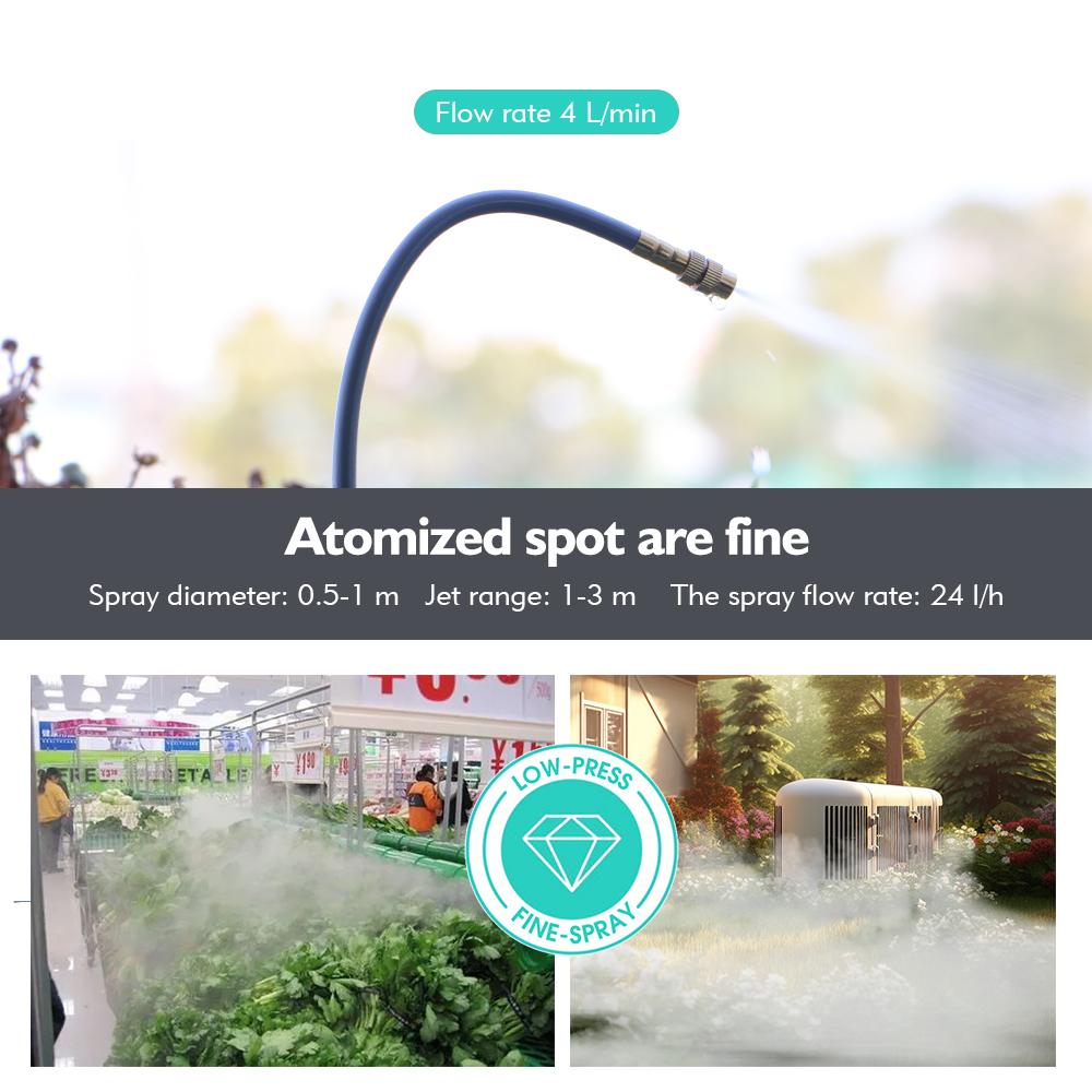 Bluetooth Dual Gardening Timer Irrigation Set Quick Connect Flexible Bending Adjust Brass Spray Nozzle Automatic Watering System
