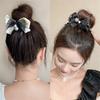 Pearl Hairpins Fashion Lace Bow for Women Korean Elegant Shark Clip Back Head Hair Clip Girls Accessories Jewelry Gifts