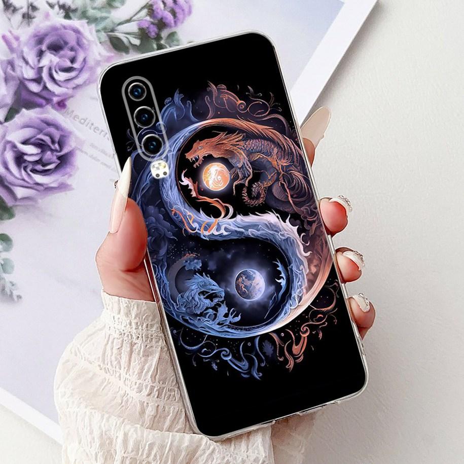 For Huawei P30 Case ELE-L29 ELE-L09 ELE-L04 Cover Luxury Dragon Cartoon Soft Silicone Clear Cover For Huawei P30 Pro P 30 Fundas