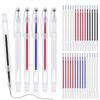 Sewing Marker Pen 5 Heat Erase Empty Pens with 12 Erasable Pen Refills Fabric Marking Pens Heat Erase Pens for Fabric Sewing