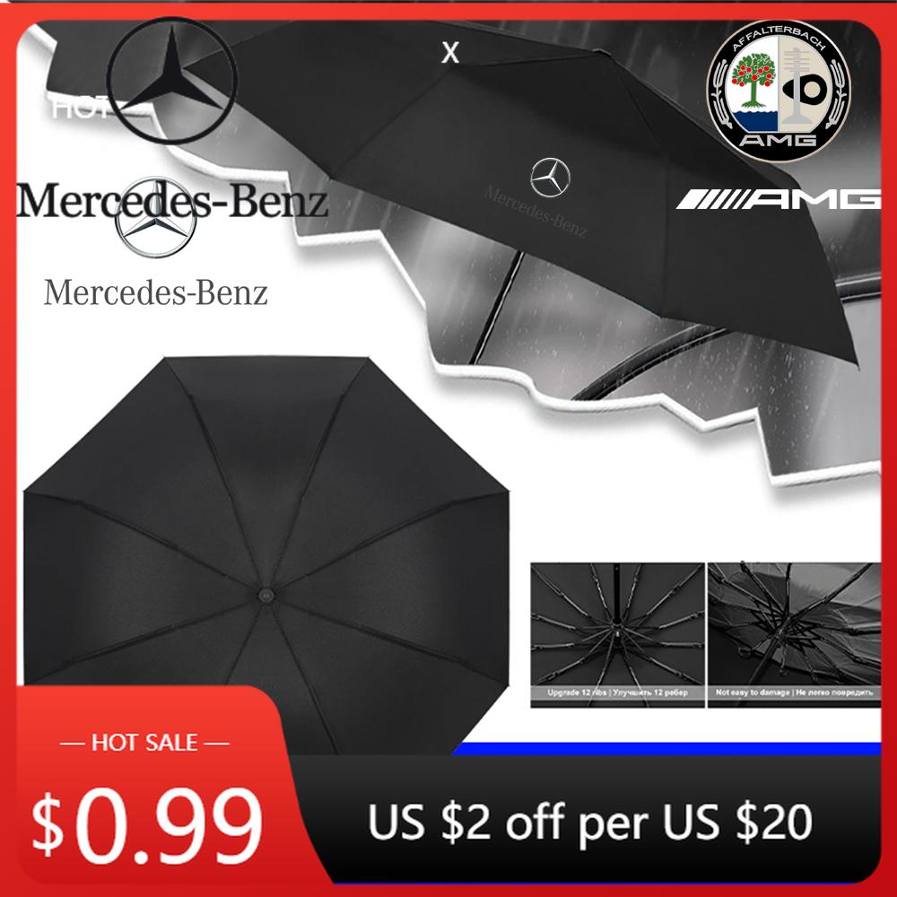Heißer Autoaufkleber Tragbarer Faltbarer Glanz Regen Automatischer Sonnenschutz UV-Sonnenschirm für Mercedes Benz W204 W205 Amg W212 W