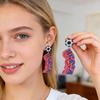 USA Flag Acrylic Earrings for Independence Day Sports Festivals - World Cup Themed Jewelry