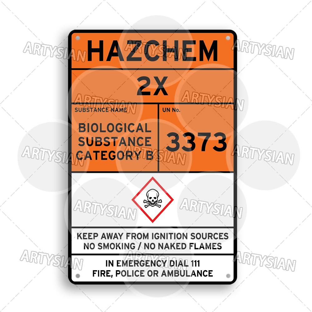 Биологическая опасность Металлическая табличка Hazchem Станция SDS Табличка Сельскохозяйственная химическая безопасность Пестицид Сжиженный нефтяной газ Бензин Дизельное топливо Этанол Предупреждение UN 1202 20x30cm（7.8x11.8inch）