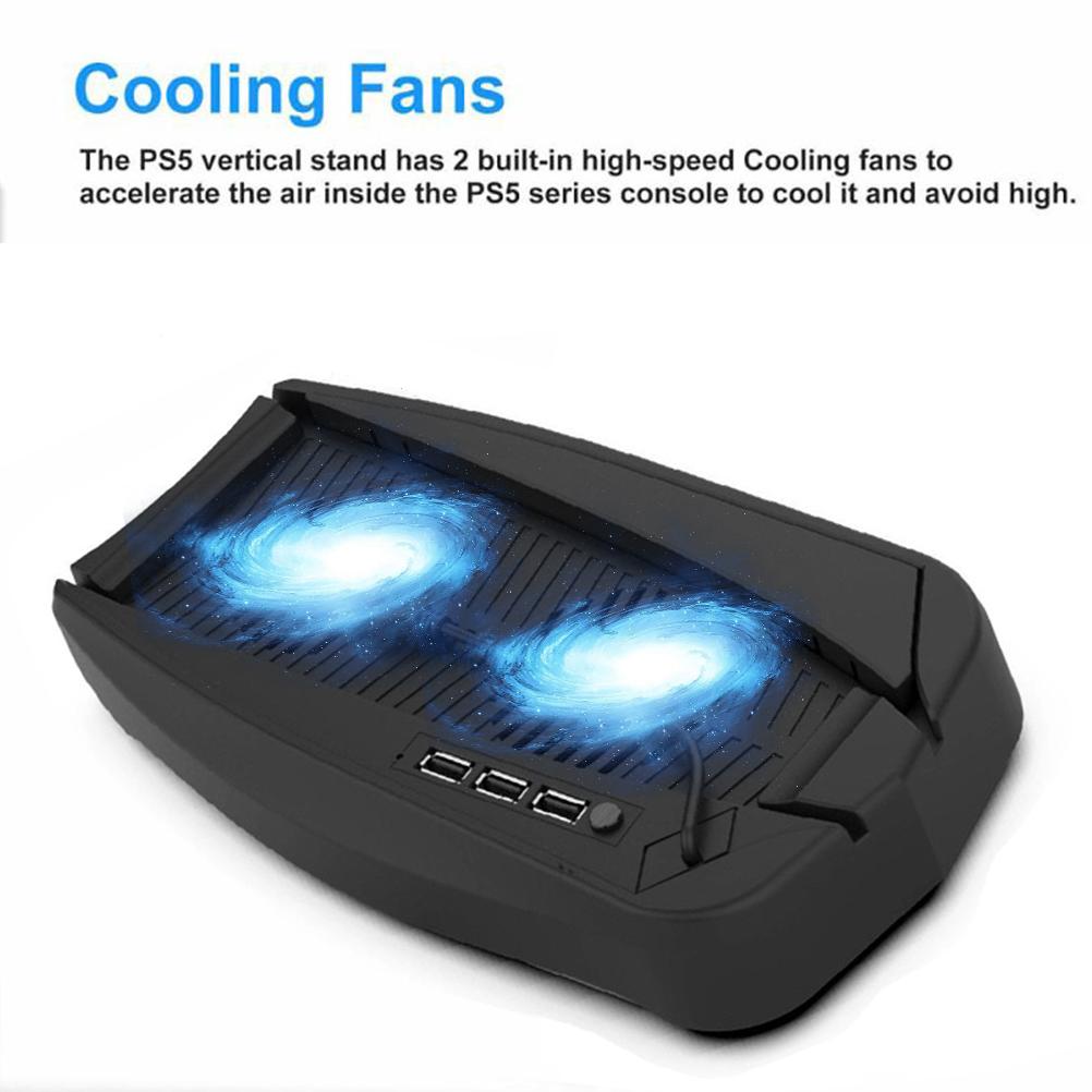 Kylställ Kylfläktstation Bekväm med HUB PS5 Spelkonsol Kylfläktsfäste