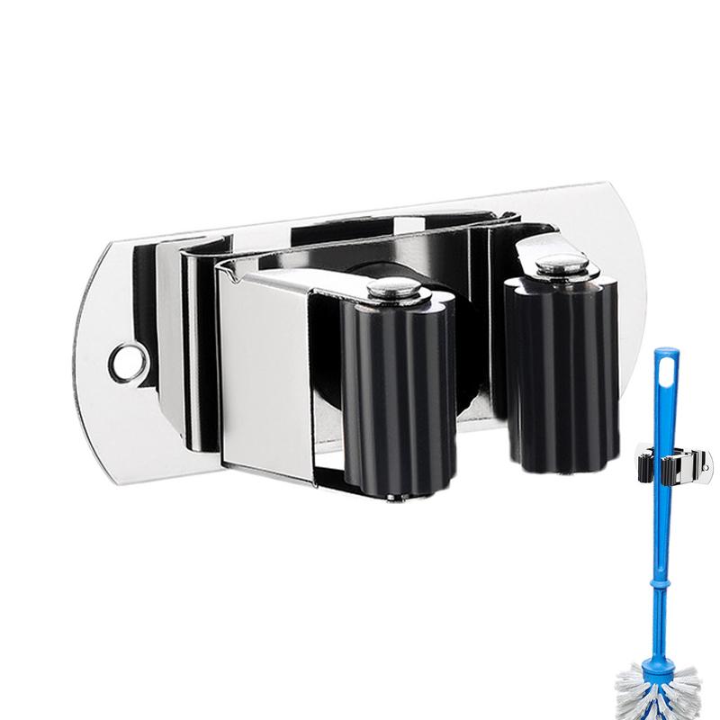1Pcs Wall Mounted Mop Organizer Holder Wall-Mounted Waterproof Mop Storage Rack Broom Hanger Hooks Household Tools