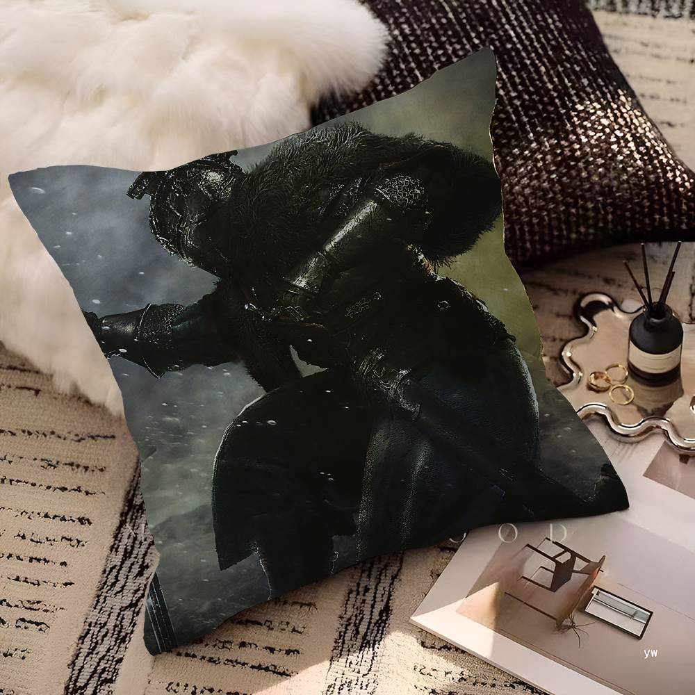 DARK SOULS Adventure Game Pillow Covers Cartoon Sofa Decorative Home Double-sided Printing Short Plush Cute Cushion Cover