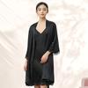 New 100% Mulberry Silk Comfortable and Fashionable Lace High-End Home Wear Sleepwear Women's Silk Nightgown Single Robe