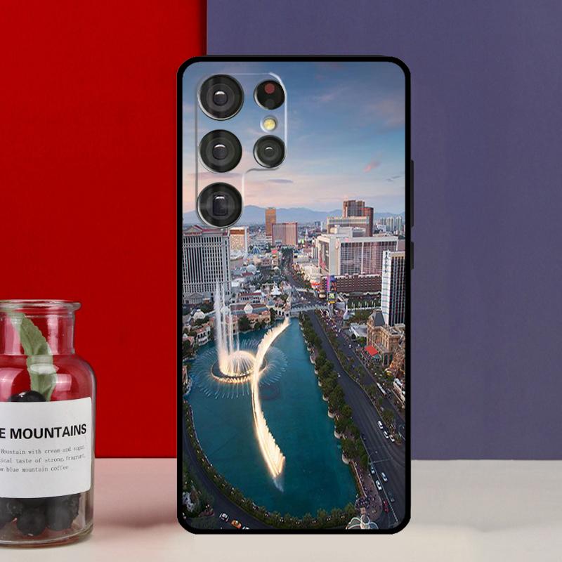Las Vegas Strip Nevada Funda Case For Samsung Galaxy S25 Ultra S9 S10 S20 S21 S22 Plus S23 FE S24 Ultra Phone Cover