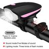 Fahrrad LED Scheinwerfer mit Hupe 3 Modi Fahrrad Frontlicht mit Fernbedienung Wiederaufladbar MTB Radfahren Fahrrad Klingel Lampe