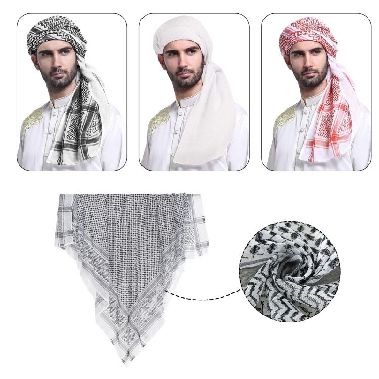 Desert Shemagh Scarf High Absorb Arab Headscarf Traditional Keffiyeh Bandana Adult Headwrap Arabian Scarf Head Covering