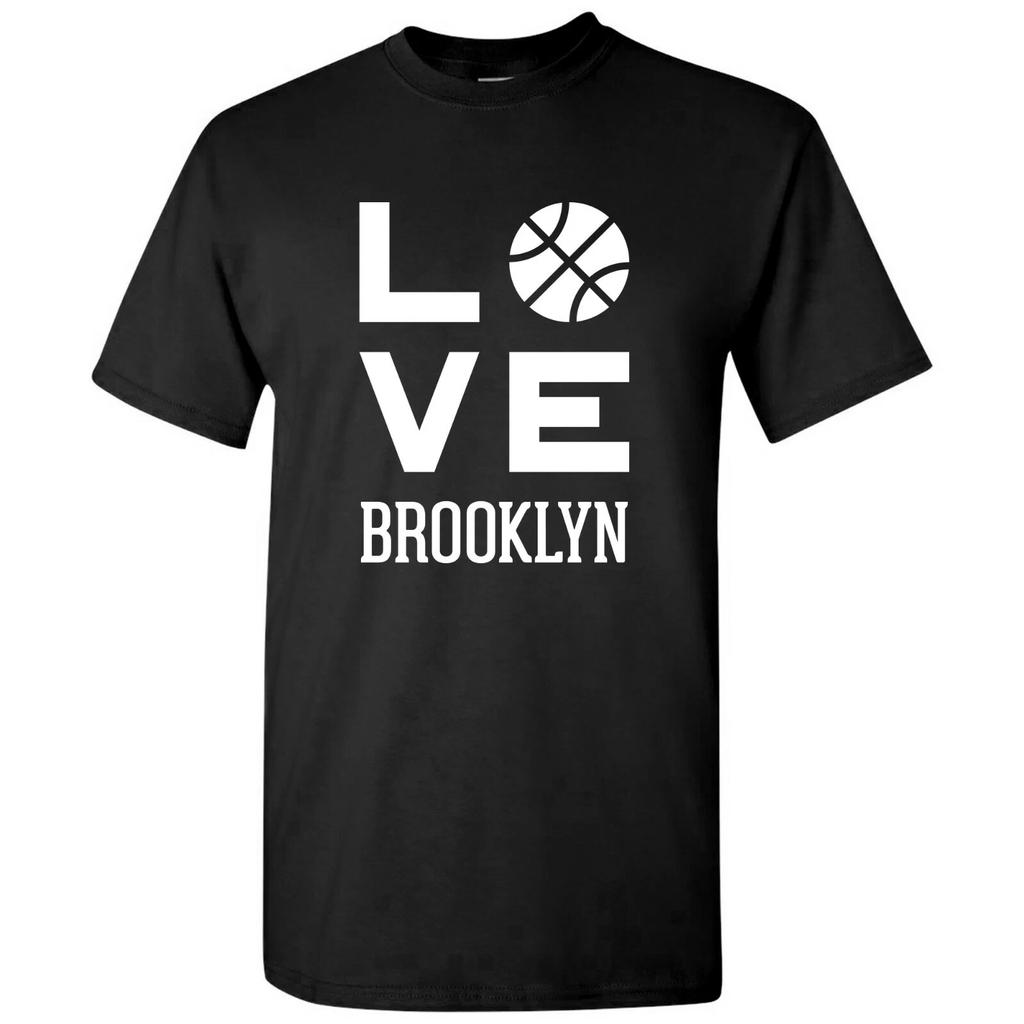 Brooklyn Love Basketball - Sports Team Hometown City Pride T Shirt - Black