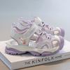 Girls Closed Toe Sandals Slides Breathable Mesh Soft Sole Anti Slip Beach Shoes for Kids