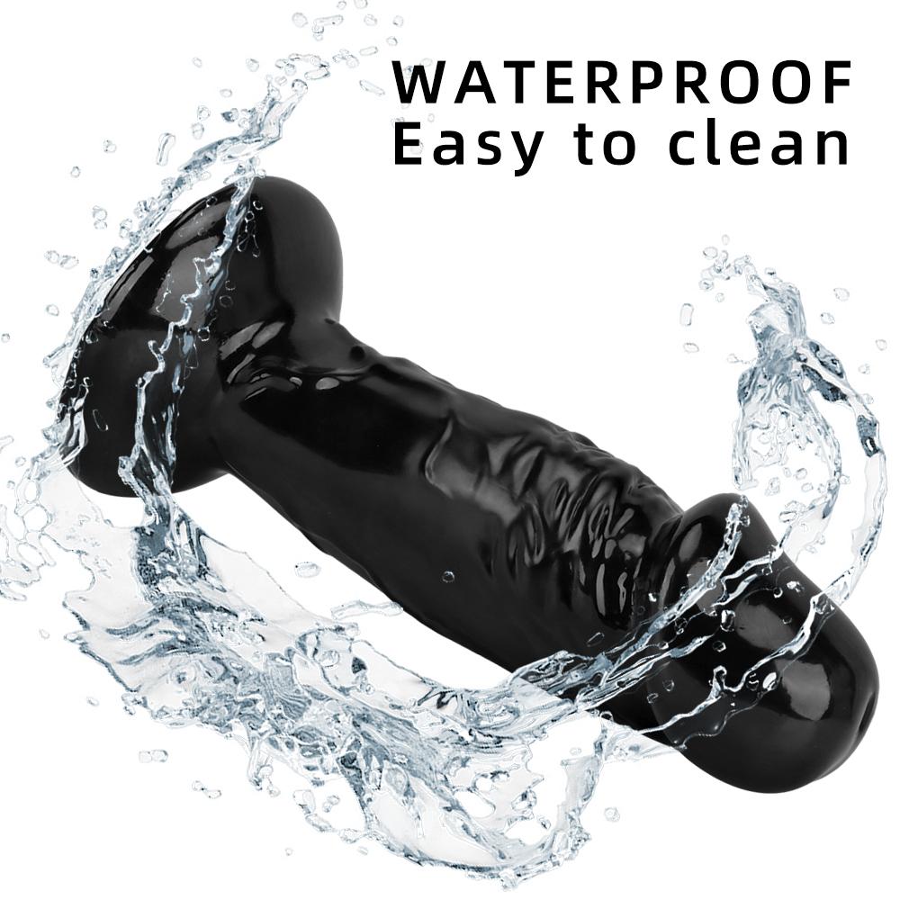 Soft Huge Dildo Thick Cock Penis Adult Sex Toy For Women Vagina Anal Masturbators Black