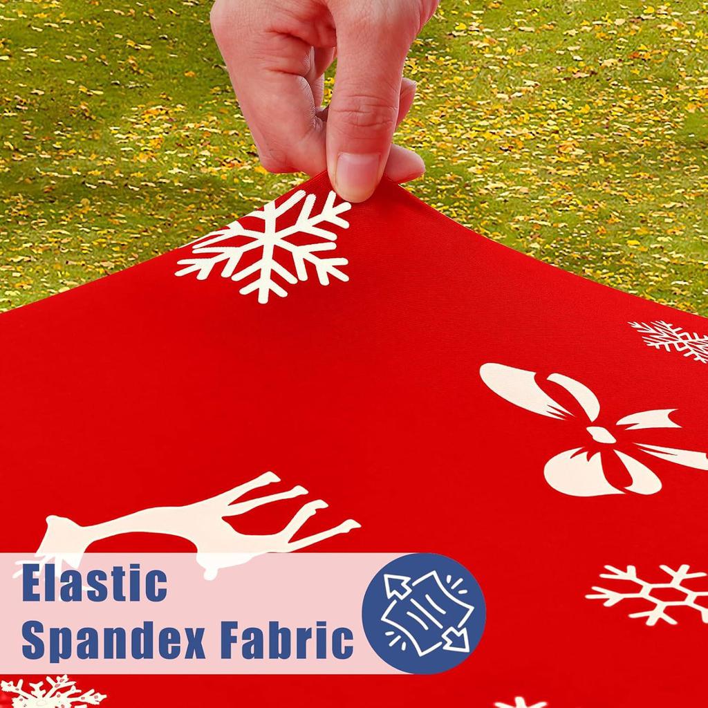 Milk Silk Elastic Table Cover - Semi-Enclosed, Dustproof Rectangular Cloth for Outdoor Parties & Festivals