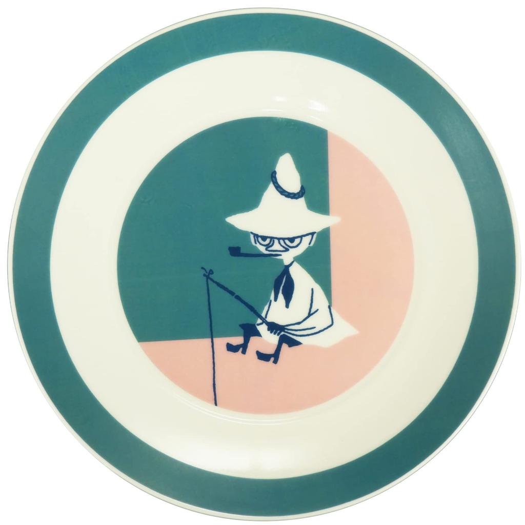 Yamaka Shoten MOOMIN Dinnerware Pair of Plates Featuring Moomin and 19cm Microwave Moomin Nordic Day Wedding Made in "Half Color" Set, Snufkin,