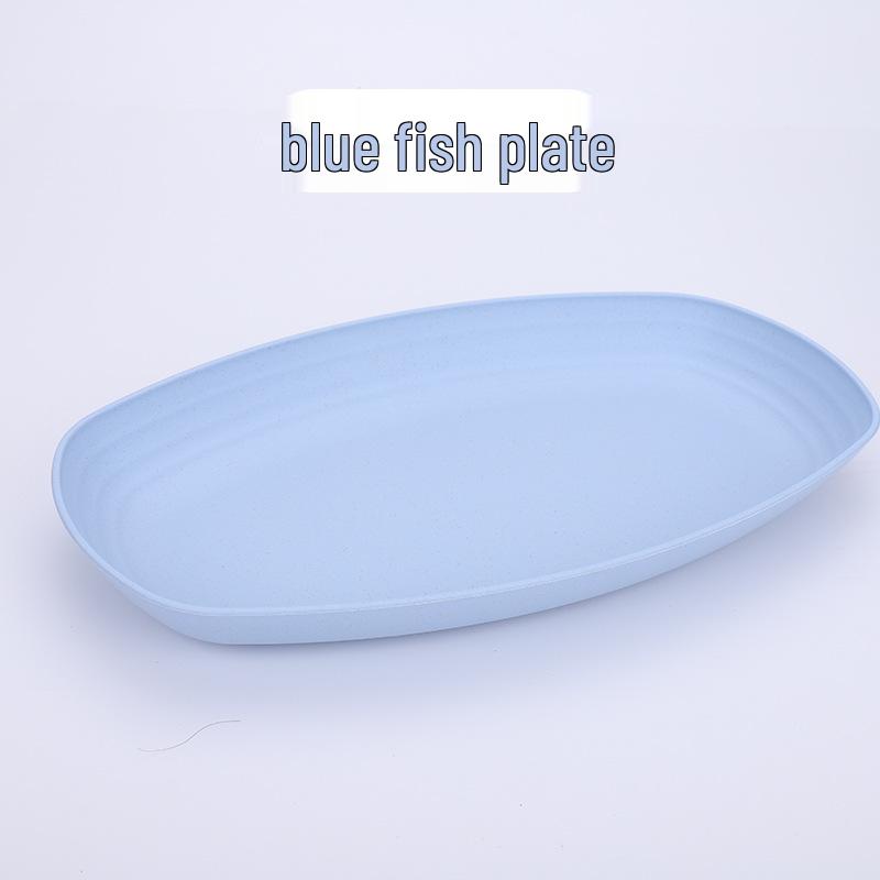 

Экологичный набор посуды из пшеничной соломы: Овальная тарелка для рыбы, Прямоугольное блюдо для приготовления на пару, Тарелка для пельменей и Утолщенная обеденная тарелка. Large Fish Plate - 1 piece