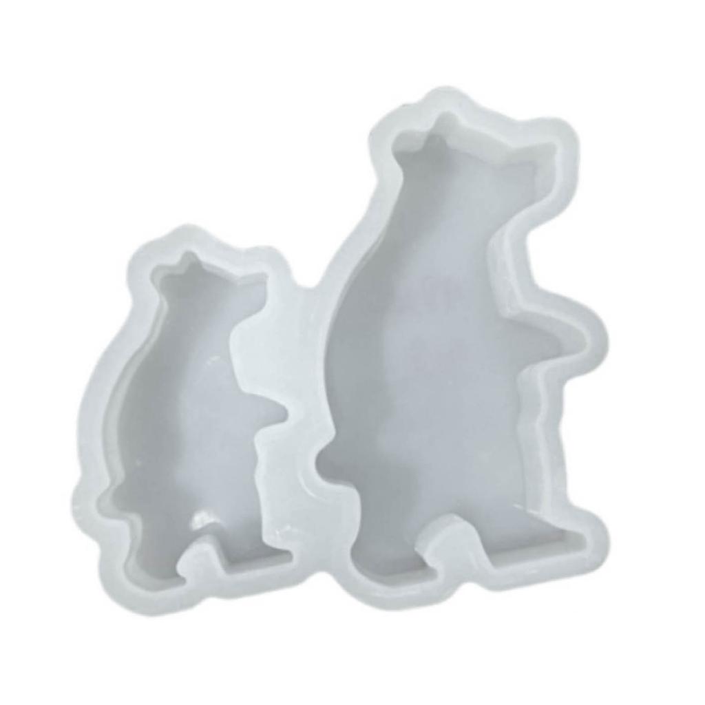 Bear Penguins Candle Holder Mold Animal Resin Molds for DIY Candle Holder Gypsum Ornament Christmas Gift Home Decor