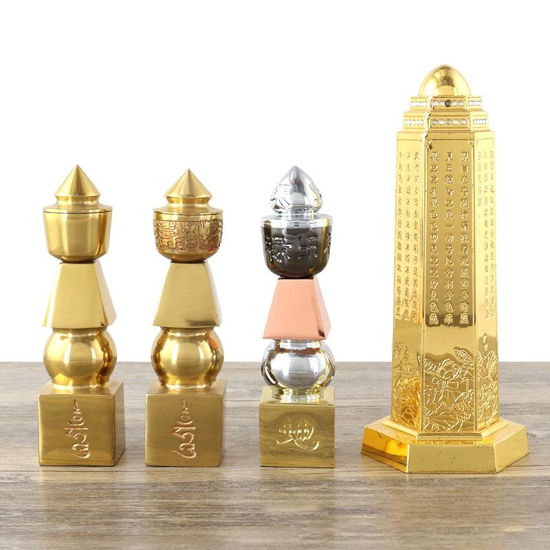 Buddhist Feng Shui Brass Five Element Pagoda-Amulet Pagoda Heaven And Earth