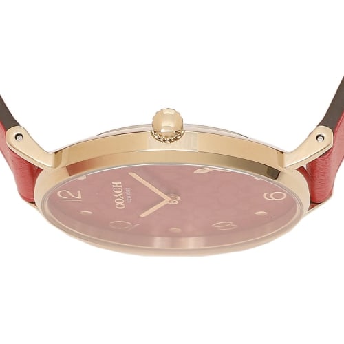 Coach Women's Perry 36mm Quartz Watch, Red, Leather, COACH 14503977