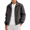 Men's Casual Flight Jacket Stand Collar Baseball Collar Jacket for Everyday Wear