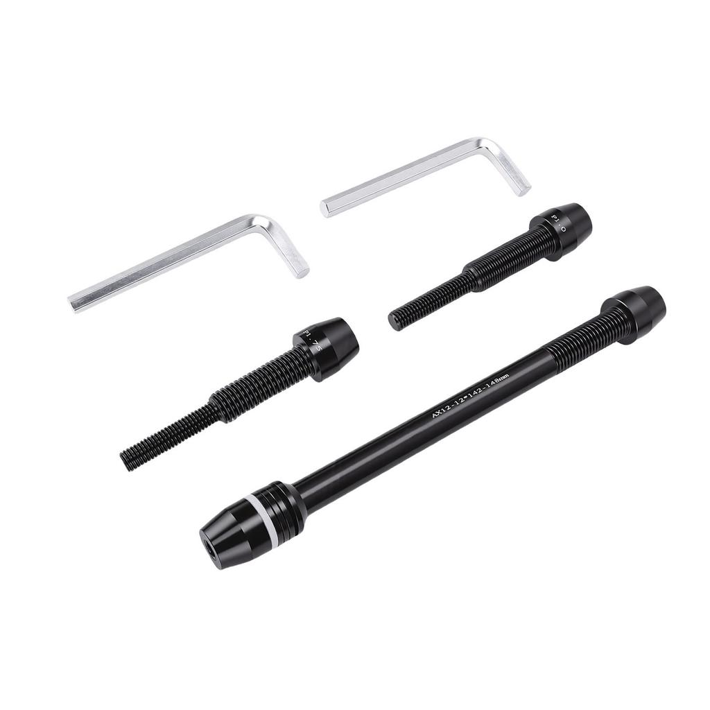 Bike Rear Hub Thru Axle Adapter, Mountain Road Trainer  X1.0 1.5 1.75 Alloy Locking Mechanism, Fits 135 142 148mm Frames for Various Cyclists, Smoot