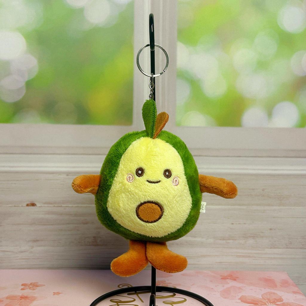 Adorable Apple Core Plush Keychain Doll