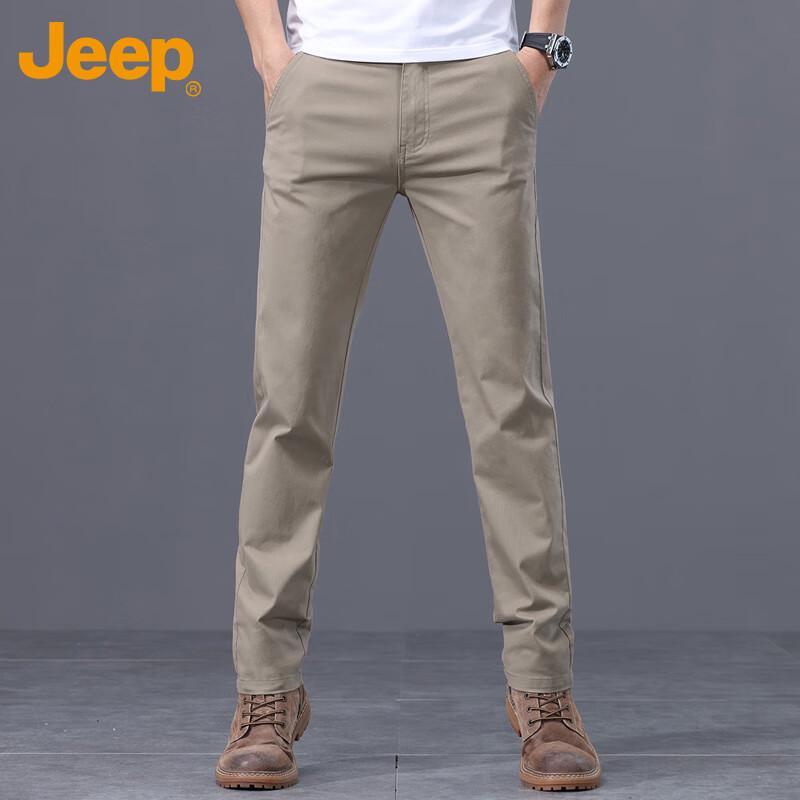 Jeep Men's Autumn/Winter Business Casual Straight-Leg Trousers