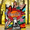 Christmas Gift Halloween Themed Cola Beverage Coca Cola Blanket Soft Home Furnishing Nap Decoration Four Seasons Warm Sherpa Blanket U29