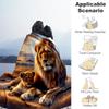 1pc Lion Cubs Flannel Blanket, Comfortable and Warm Blanket, for Camping Sofa Bed and Couch Office040