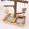 Lovebirds Parrots Cage Perch Stand Bridge Swing Set Climbing Wooden Bridge Training Toy for Pet Bird