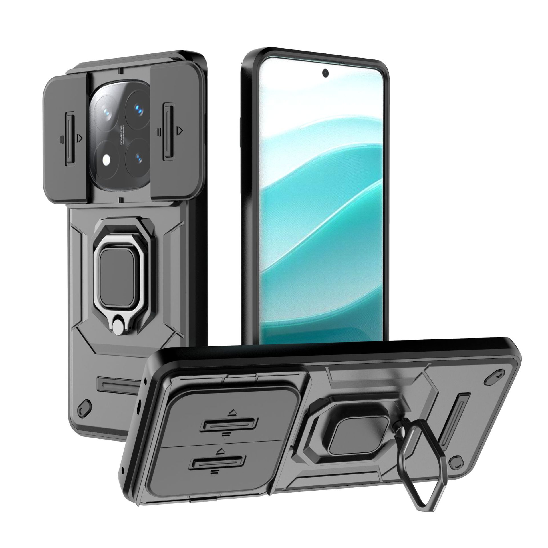 

Xiaomi Redmi Note 14 5G Phone Case,Military-Grade Magnetic Kickstand Phone Case Cover for Xiaomi Redmi Note 14 5G чёрный