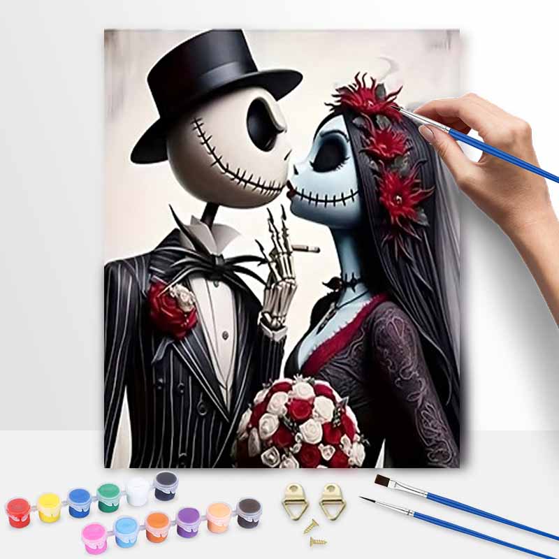 Disney Nightmare Before Christmas Oil Paint Art Painting Kit Oil Paint Dots Home Wall Decor