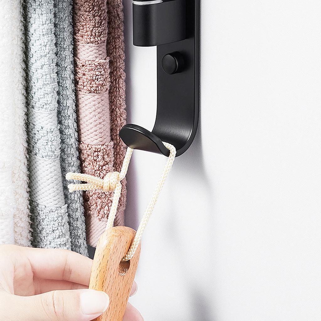 180° Rotatable Towel Holder Space Aluminum Shower Room Towel Hanger Multifunctional Storage Organizer For Bathroom Accessories