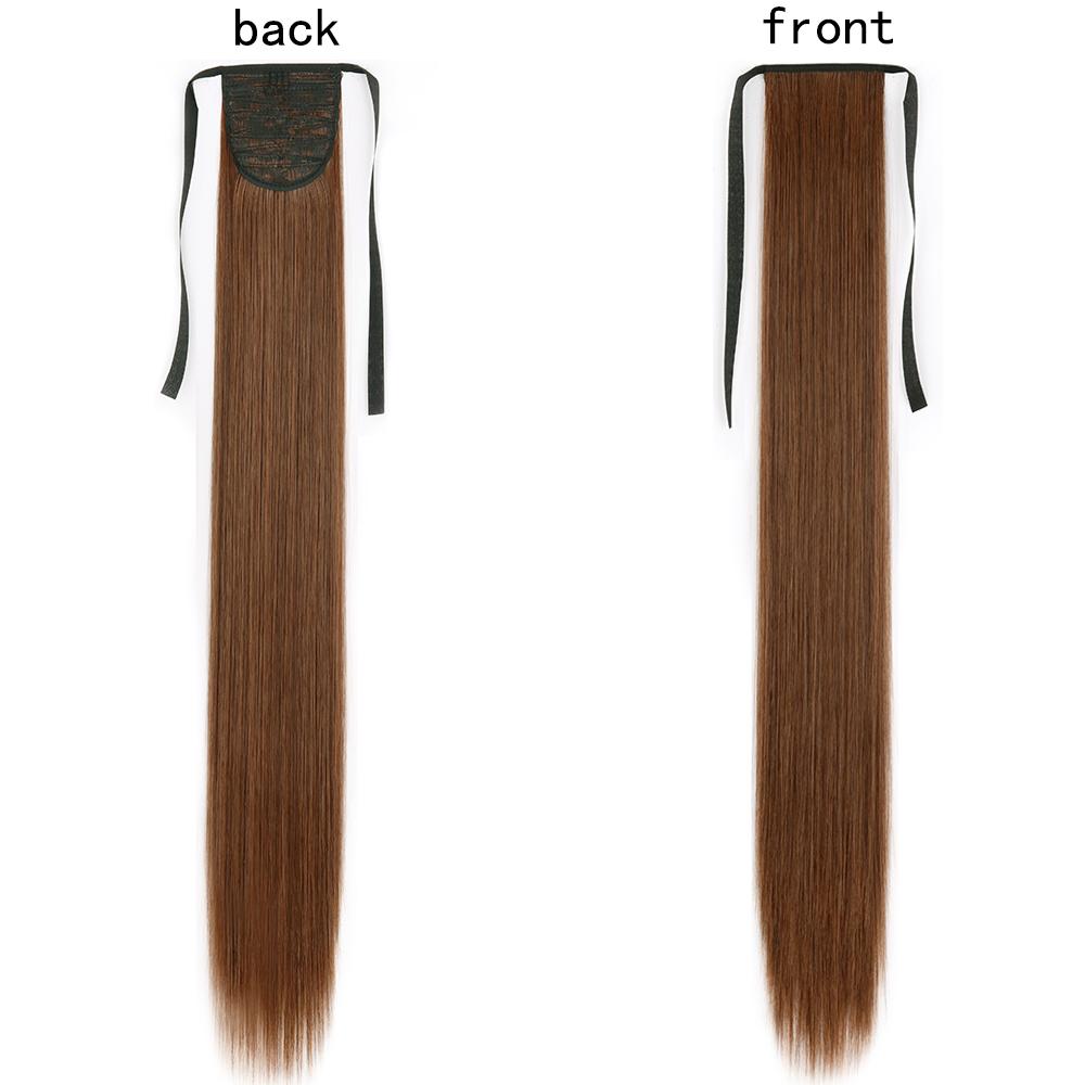 MERISIHAIR Hosszú, egyenes csokornyakkendő lófarok kapcsos hajhosszabbító 55 85 cm természetes fekete barna szintetikus zsurló nőknek
