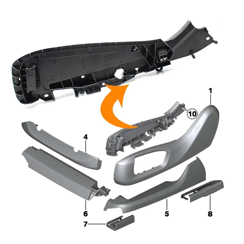 Seating Bracket Cover Support for F01 F02 F03 F07 F10 F15 F16 F18 F85 G12 G31 G32 G38 528i 535i 52107317458 52107317459